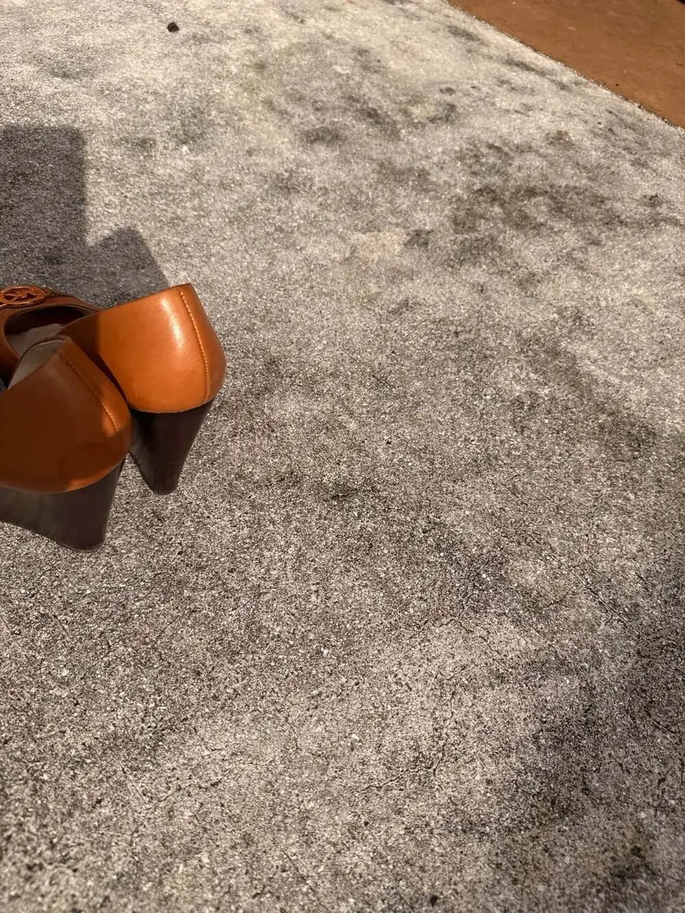 Michael Kors Tan Leather Peep Toe Wedge Heels with Gold MK Logo Accent